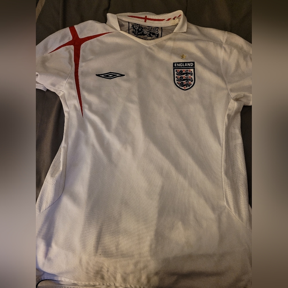 2006 England white world cup jersey
